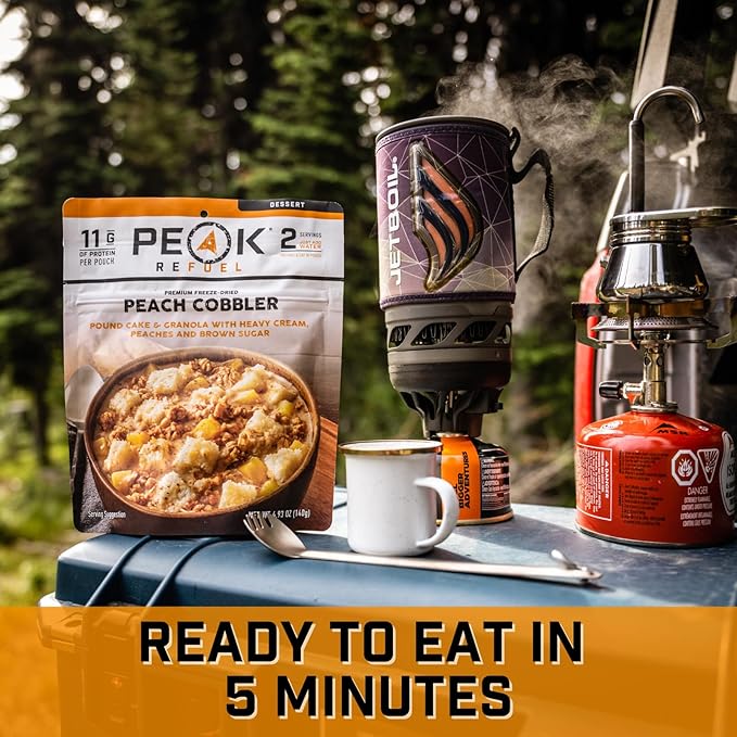 Peak Refuel Cobbler | Protein | Calories | 100% Real Ingredients | Premium Freeze Dried Backpacking