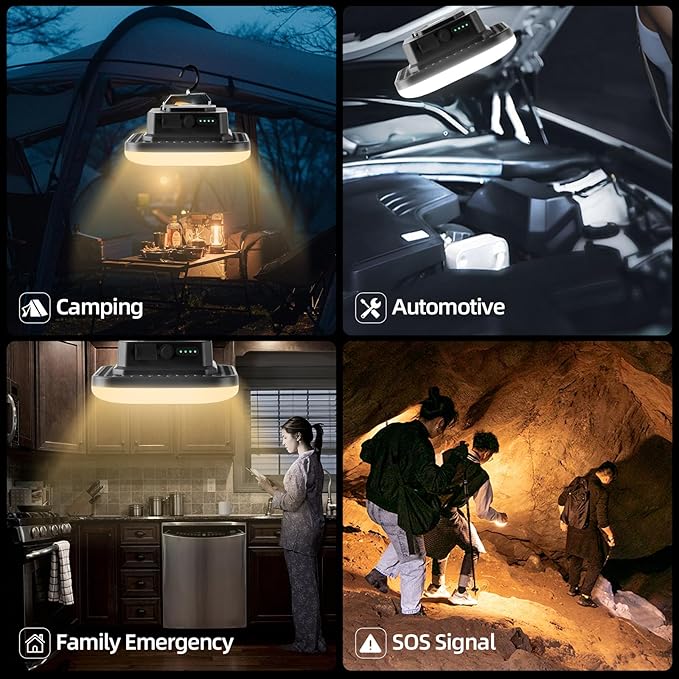 Portable Rechargeable LED Camping Lights for Hanging,Waterproof Outdoor Light,Super Bright Hanging
