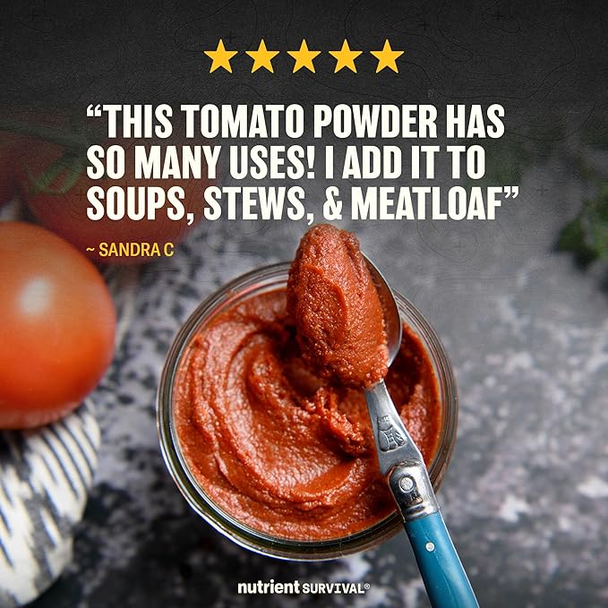Nutrient Survival Tomato Powder, Powdered Vitamin Tomato (30 Servings) Emergency Food Supply &