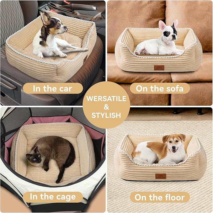 Rectangle Cat Dog Bed for Large Medium Small Pets Indoor Outdoor Machine Washable Sleeping Sofa