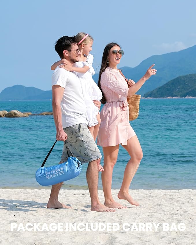OutdoorMaster Beach Tent for 3/4 Person - Easy Setup Sun Shade Shelter, Portable Beach Shade Sun