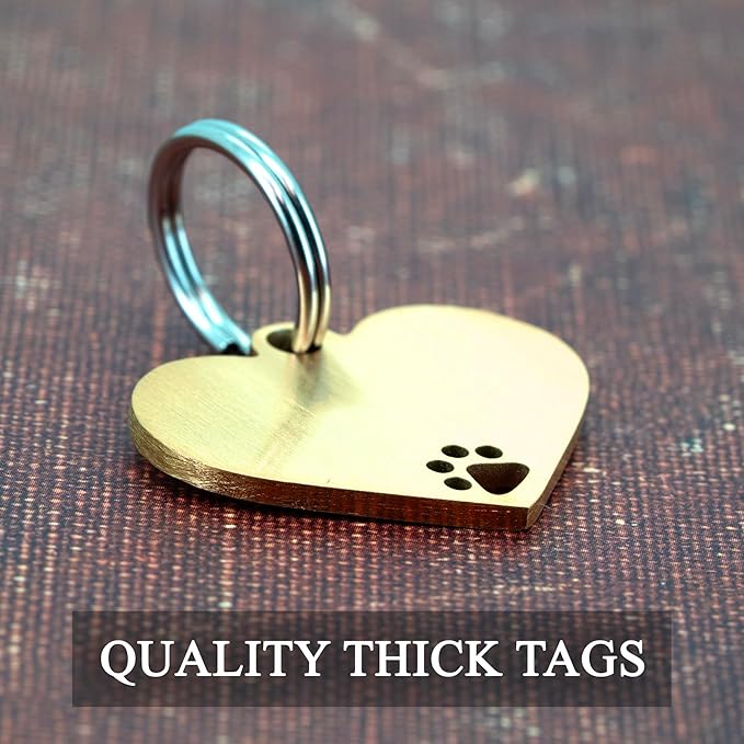 Ultra Joys Dog Tags Personalized for Pets - Hollow Paw Custom Pet ID Tag - Engraved Dog Tag for