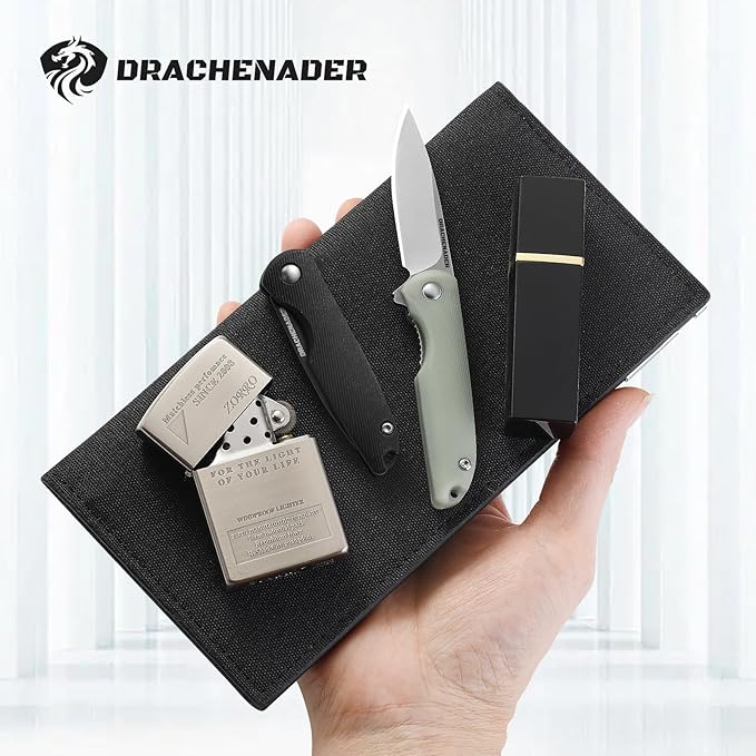 Small Pocket Knife, 4.96" EDC Mini Folding Knives 2" Drop Point Blade 5Cr13MoV Stainless Steel