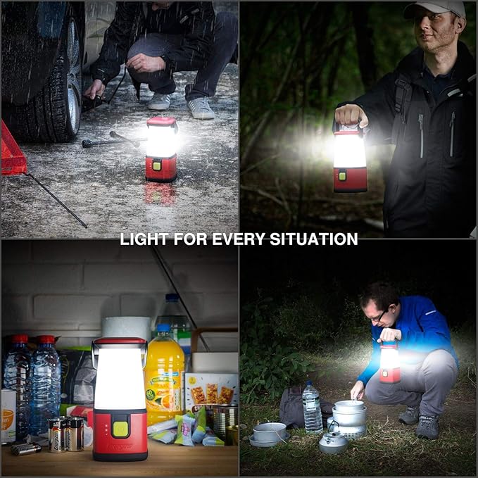 ENERGIZER LED Camping Lantern 360 PRO, IPX4 Water Resistant Tent Light, Ultra Bright Battery
