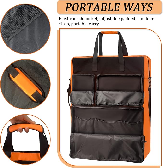 Padded Utility Solar Panel Bag,for Jackery 100 watt Solar Panel,Double Layer Design, Can Hold 2