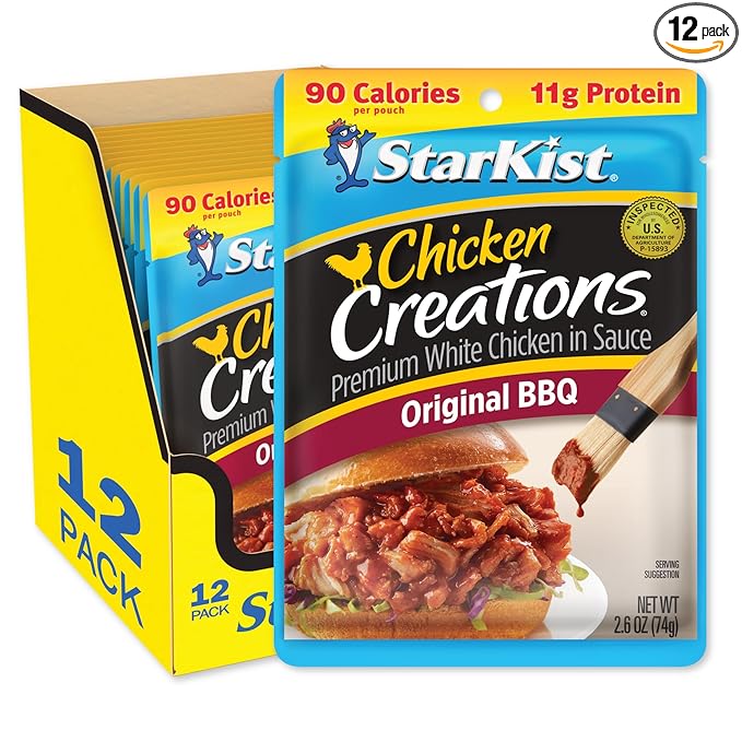 StarKist Chicken Creations Classic BBQ - 2.6 oz Pouch (Pack of 12)