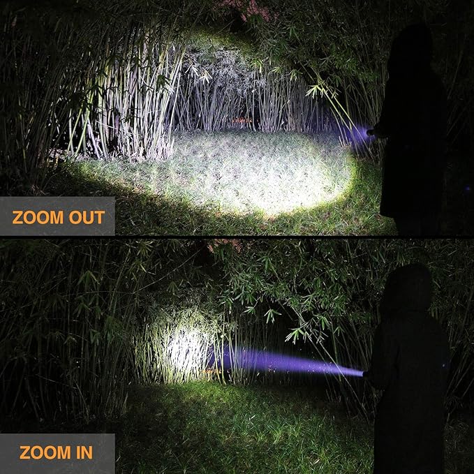 EverBrite Ultra Bright Tactical Flashlight, 900 Lumen Zoomable Adjustable Focus, 3 Light Modes