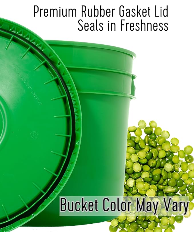 Palouse Brand Certified Glyphosate Residue Free Green Split Peas | 25 LBS | Food Storage Bucket |