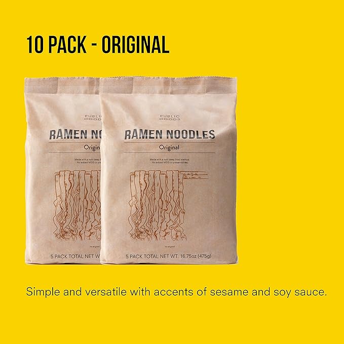 Public Goods Ramen Noodles | Brothless Vegan & Vegetarian Instant Ramen | Healthy, High Protein