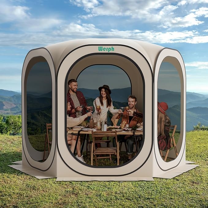 Screen Tent Pop-Up, Portable Tent Canopy with Mesh Mosquito Net, Screen House Room Canopy Shade