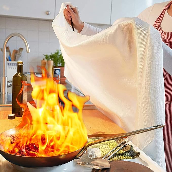 Jerify 8 Pack Fire Blanket for Home Emergency Fire Blanket 47 x 47 Inch Kitchen Fire Suppression