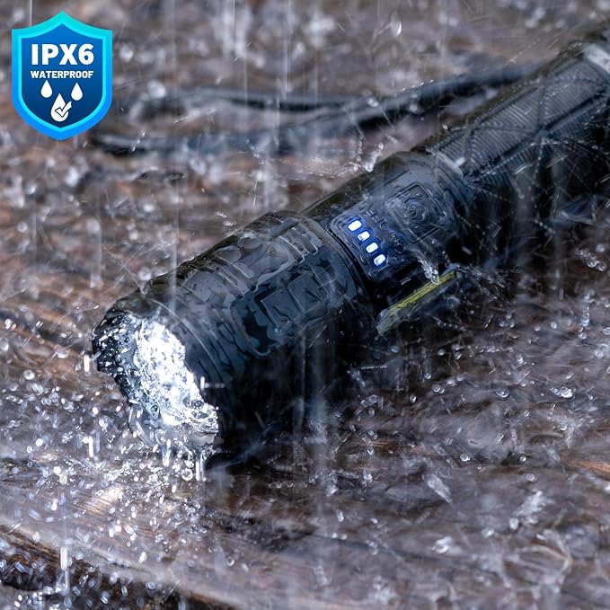 Rechargeable LED Flashlights High Lumens, 99,000 Lumen Super Bright Flashlight with 7 Modes &