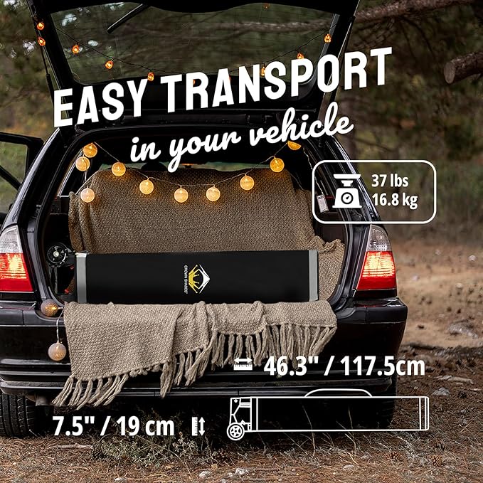 CROWN SHADES Pop Up Canopy Tent, 8x8 Commercial Canopy Tent with 4" Wheels, 4 Upgraded Weights
