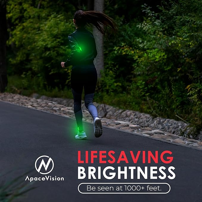 LED Safety Light (2 Pack) - Clip On Strobe/Running Lights for Runners, Dog, Bike, Walking, Boat