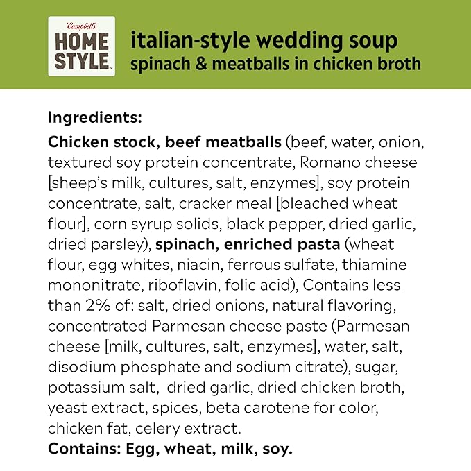 Campbell's Homestyle Italian Wedding Soup, 16.1 oz Can