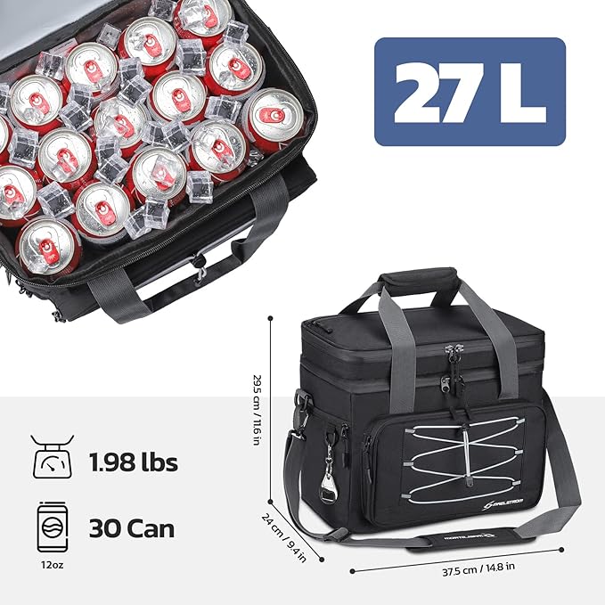 Maelstrom Collapsible Soft Cooler Bag, 24/30/60/75 Cans Beach Cooler, Ice Chest, Leakproof &