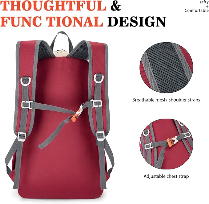 Hiking Backpack,Large 35L Travel Backpacks for Men Women,Water Resistant Ultra Lightweight Foldable