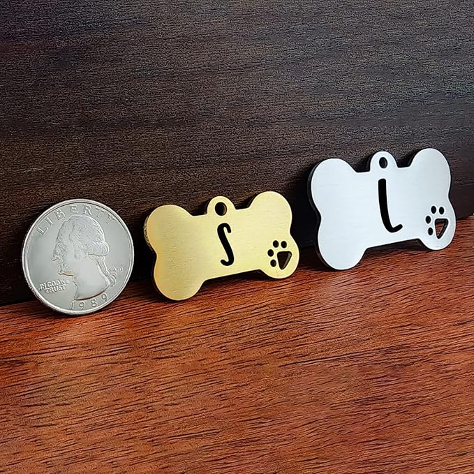 Ultra Joys Dog Tags Personalized for Pets - Hollow Paw Custom Pet ID Tag - Engraved Dog Tag for