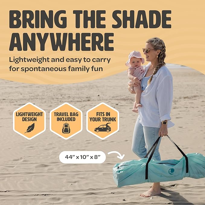 Pop Up Sun Canopy Shelter - Lightweight, Portable Outdoor Shelter with UPF 50+ Sun Protection &