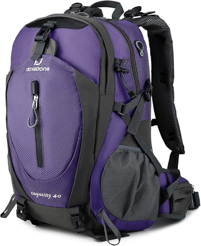 FENGDONG 40L Waterproof Lightweight Outdoor Daypack Hiking,Camping,Travel Backpack for Women Men