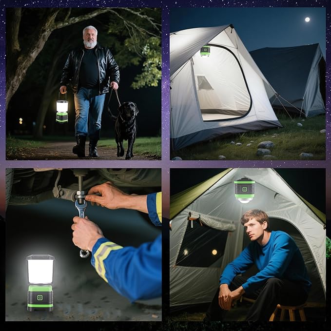 Lichamp LED Camping Lantern, Battery Powered LED Lights Camping Essentials, Portable Lanterns