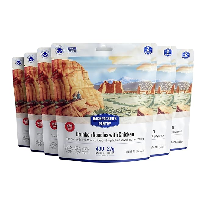 Backpacker's Pantry Drunken Noodles with Chicken | Freeze Dried Backpacking & Camping Food