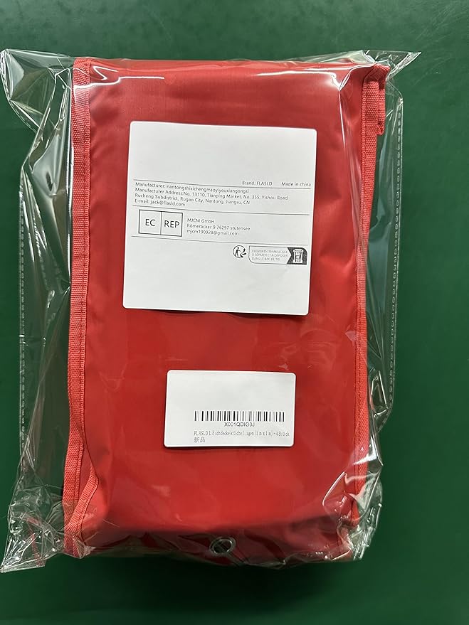 FLASLD 4 Pack Fire Blanket for Home and Kitchen, 40x40 Inch Fiberglass Fire Blankets Emergency for