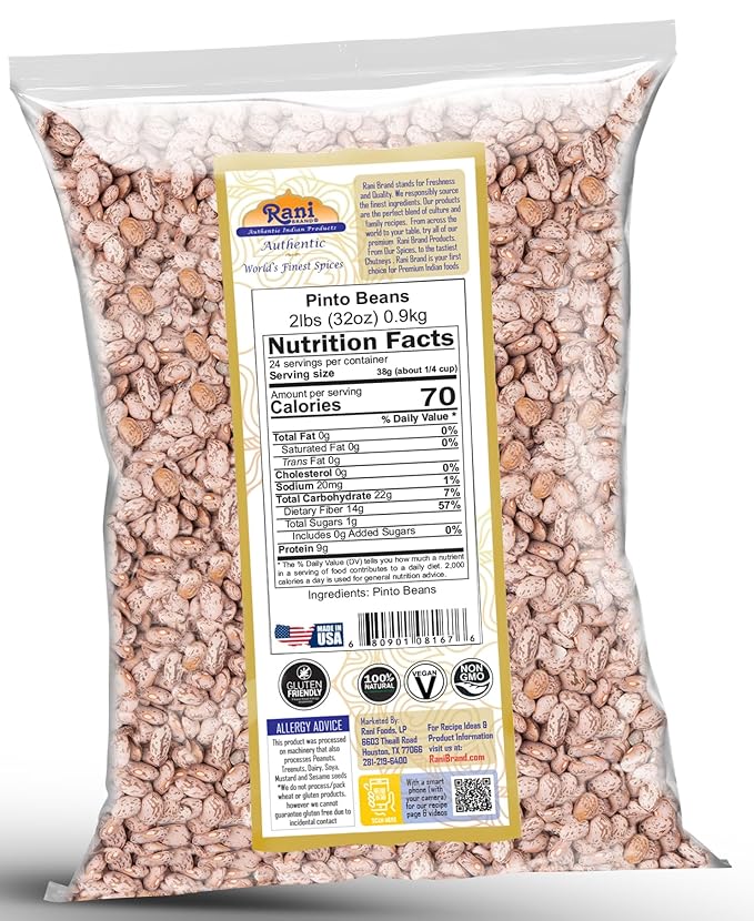Rani Pinto Beans 32oz (2lbs) 908g ~ All Natural | Vegan | Gluten Friendly | NON-GMO | Kosher |