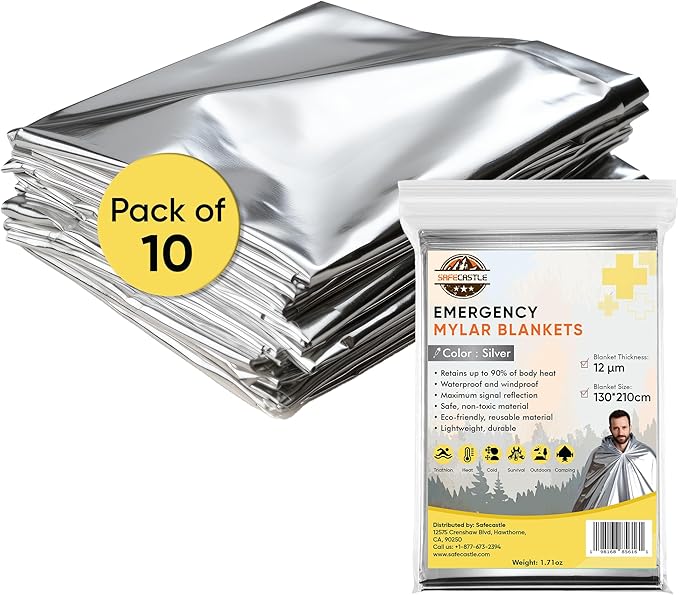 Emergency Mylar Blankets 130*210 Cm Large Reusable Thermal Space Blanket Survival Rescue Insulating