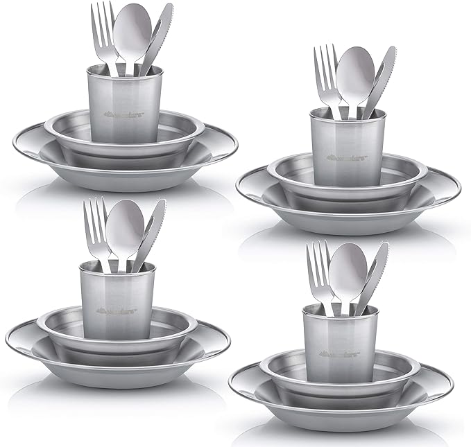 Wealers Unique Complete Messware Kit Polished Stainless Steel Dishes Set| Tableware| Dinnerware|