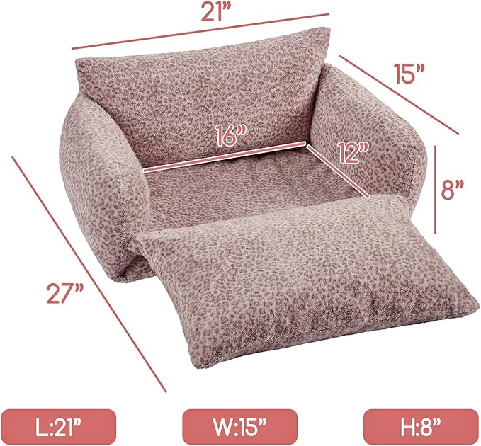 Hollypet Cat Bed Fluffy Plush Mutifuctional Double-Layer Soft Pet Couch Orthopedic Sofa Nest Beds