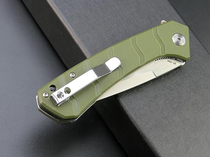 Eafengrow EF234 Folding Knife D2 Steel Blade G10 Handle EDC Tool Knives for Outdoor Working Camping