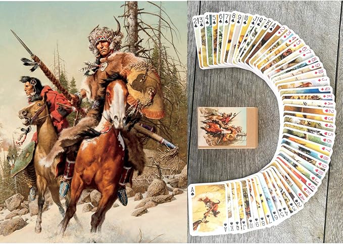 Wild WEST Playing Cards (Poker Deck 54 Cards All Different) Vintage Western Cowboys Pioneers Indians
