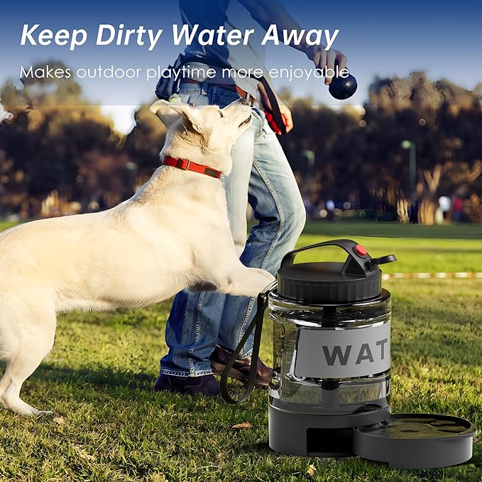 77oz Portable Dog Water Bottle, Camping Essentials, Large Travel Bottle with Pull-Out Drinking