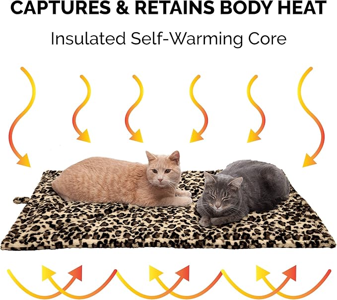 Furhaven ThermaNAP Self-Warming Cat Bed for Indoor Cats & Large/Medium Dogs, Washable & Reflects