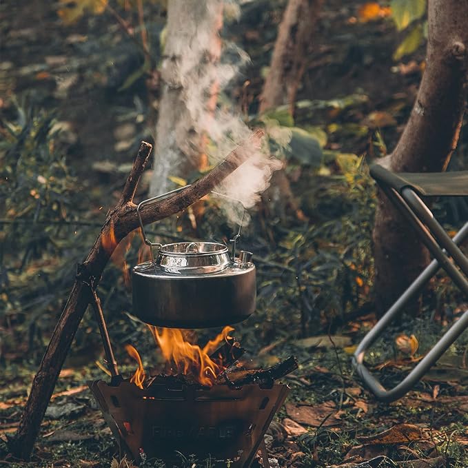Fire-Maple Antarcti 1.5L Kettle Series | Portable Durable Bushcraft Gear Open Fire Kettle | SUS304