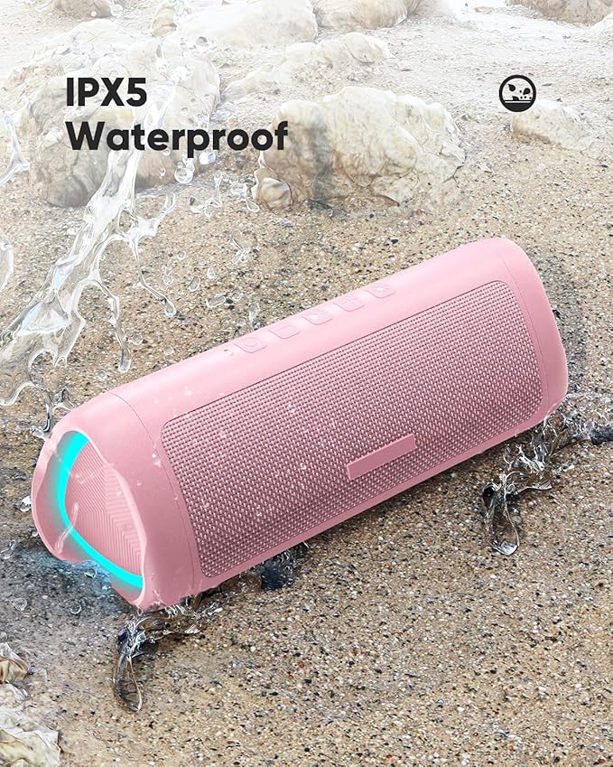 Bluetooth Speaker with HD Sound, Portable Wireless, IPX5 Waterproof, Up to 20H Playtime, TWS