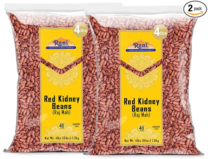 Rani Red Kidney Beans, Light 64oz (4lbs) 1.81kg ~ Pack of 2~128oz (8lbs) 3.63kg Total ~ All Natural