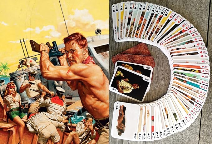 Pulp Fiction Playing Cards (Poker Deck 54 Cards All Different) Vintage Pulp Fiction and Pinup