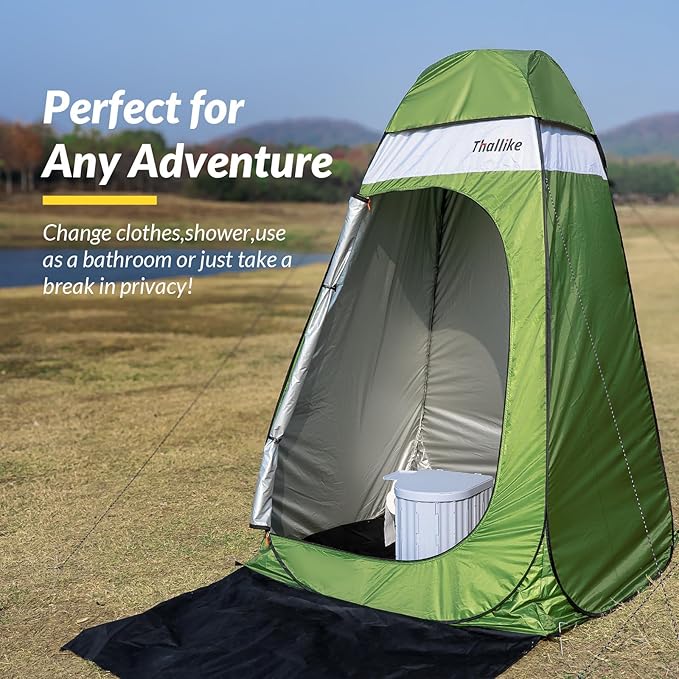 Upgrade Pop Up Privacy Shower Tent, Portable Camping Shower Tent, Camping Toilet Changing Room with