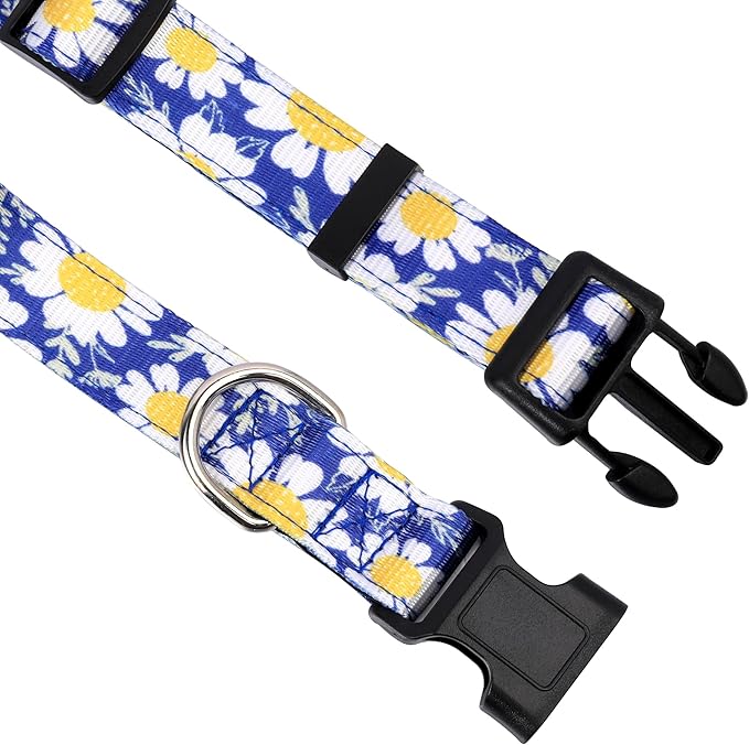 Reflective Dog Collar, Adjustable Soft Neoprene Padded Nylon Pet Collars with Buckle for Puppy and