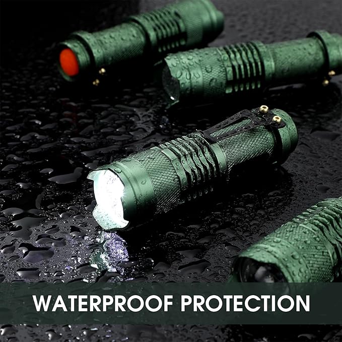 Fumete 20 Pieces LED Flashlight Mini 3 Mode Tactical Torch Small Water Resistant Pocket Flash Light