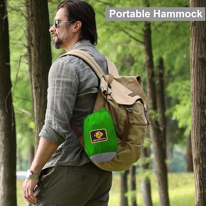 Camping Hammock with Net,Travel Portable Lightweight Hammocks with Tree Straps and Solid D-Shape
