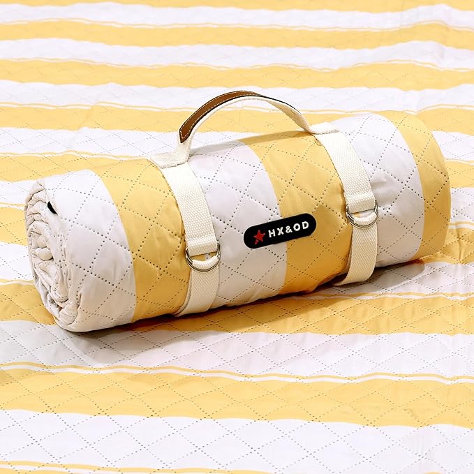 HX&OD Extra Large Picnic Outdoor Blanket, 80”x60” Waterproof Picnic Mat Foldable Camping Blanket