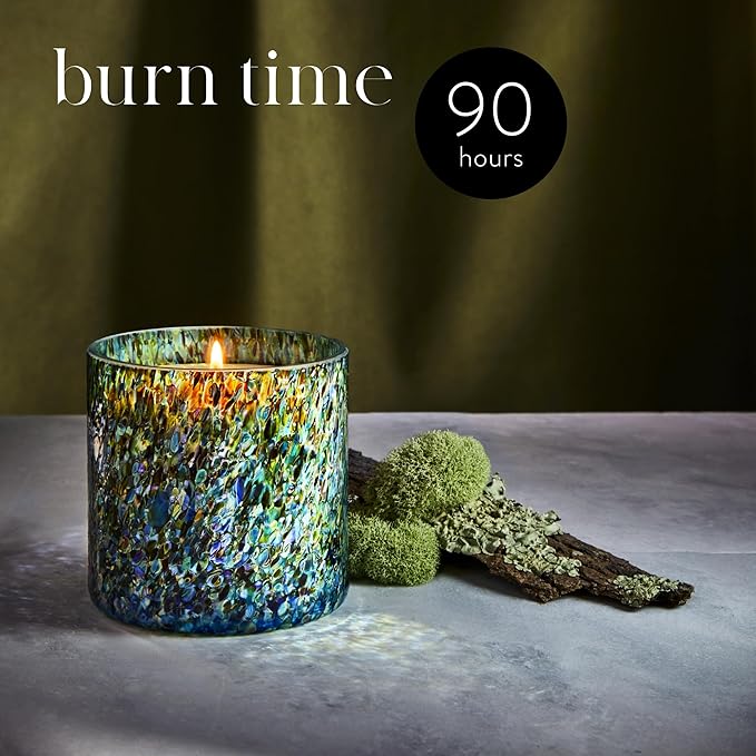 LAFCO New York Signature Candle, Forest Oakmoss - 15.5 oz - 90-Hour Burn Time - Reusable, Hand