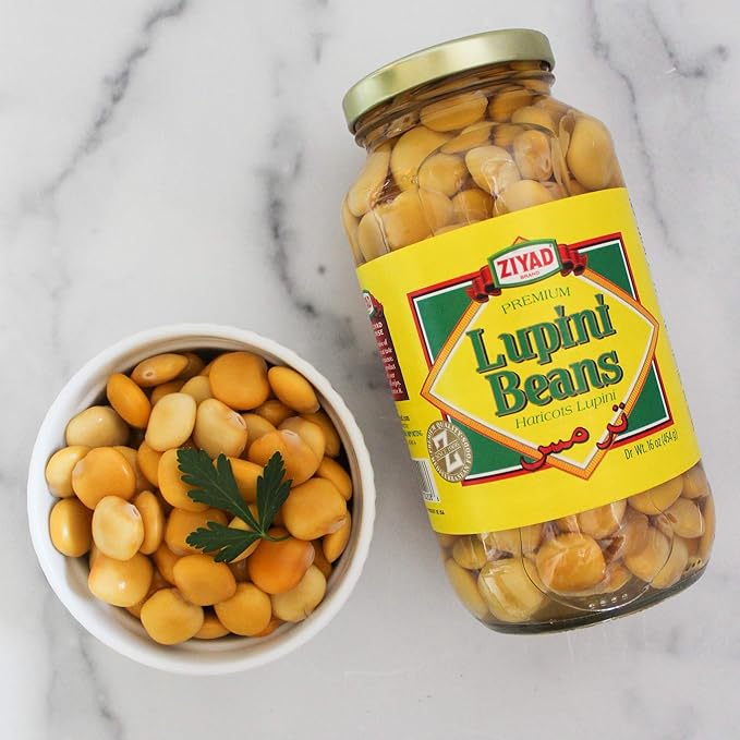 Ziyad Brand Premium Lupini Beans Snack, High Plant Protein, Keto, Mediterranean Diet, Non