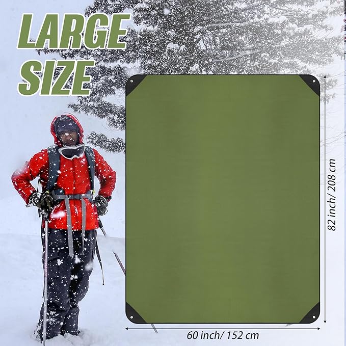 Kanayu 4 Pcs Emergency Thermal Survival Blankets 82 x 60 Inch,Heavy Duty Emergency Poncho Tarp