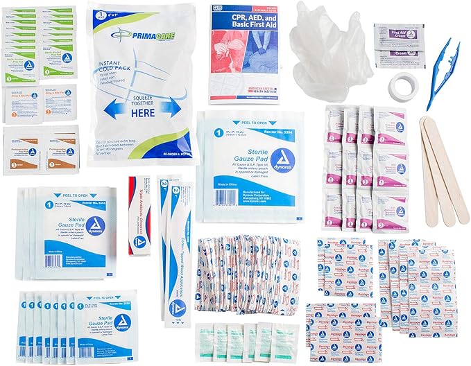 Primacare 25 Person Medium Emergency Preparedness First Aid Kit for Home, School and Office, Wall