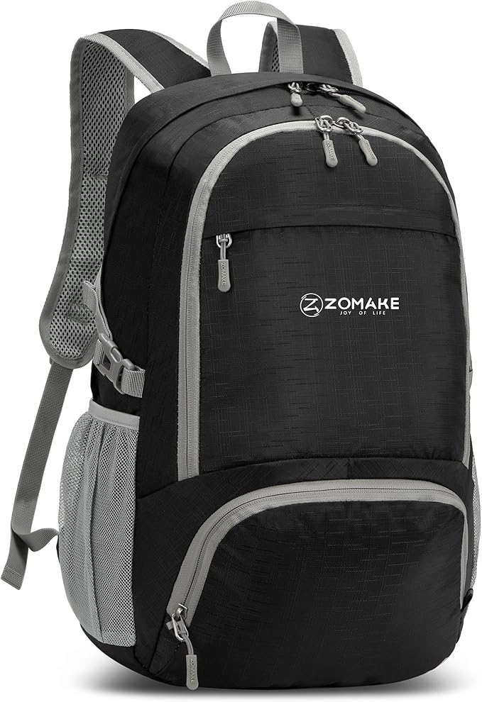 ZOMAKE Lightweight Packable Backpack 30L, Foldable Hiking Backpacks Water Resistant Compact Folding