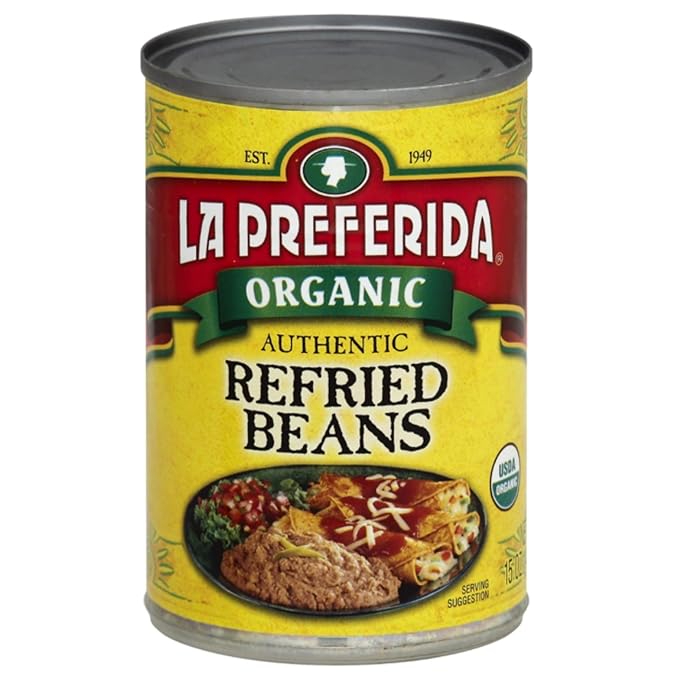 La Preferida Organic Refried Pinto Beans (100% Vegan & Lard-Free) Just 3 Simple Ingredients – USDA